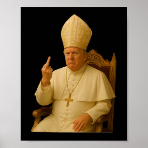 Papst Trump Funny Trump Vatican Christlich Retro C Poster