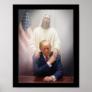 Papst Trump Funny Trump Vatican Christlich Retro C Poster