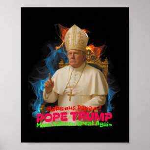 Papst Trump Funny Trump Vatican Christlich Retro C Poster