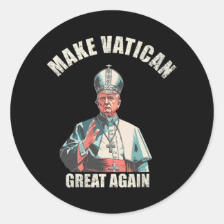 Papst Trump Funny Trump Vatican Christlich Retro C Runder Aufkleber