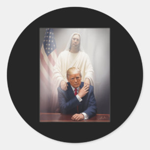 Papst Trump Funny Trump Vatican Christlich Retro C Runder Aufkleber