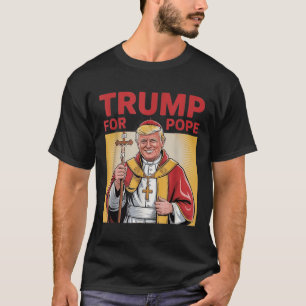 Papst Trump Funny Trump Vatican Christlich Retro C T-Shirt