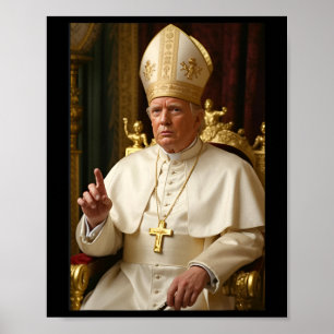 Papst Trump Lustig Präsident Trump will Futur Sein Poster