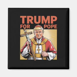 Papst Trump Lustig Trump Vatikan Christlich Retro  Magnet