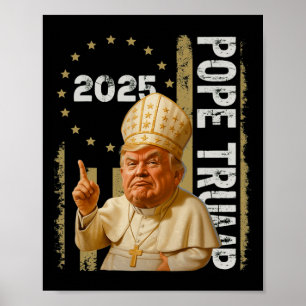 Papst Trump Lustig Trump Vatikan Christlich Retro  Poster