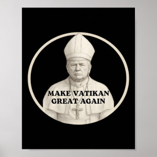 Papst Trump Lustig Trump Vatikan Christlich Retro Poster