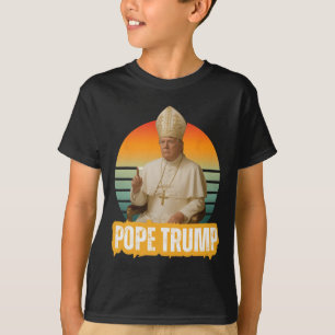Papst Trump Lustig Trump Vatikan Christlich Retro T-Shirt
