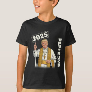Papst Trump Lustig Trump Vatikan Christlich Retro T-Shirt
