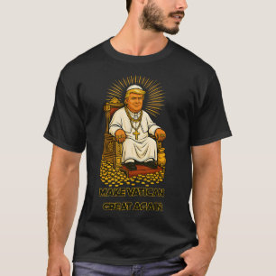 Papst Trump Lustig Trump Vatikan Christlich Retro T-Shirt
