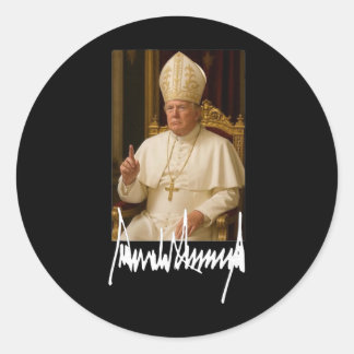 Papst Trump Lustiger Amerikanischer Präsident Trum Runder Aufkleber