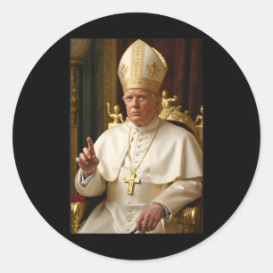 Papst Trump Lustiger Präsident Trump will Futurist Runder Aufkleber