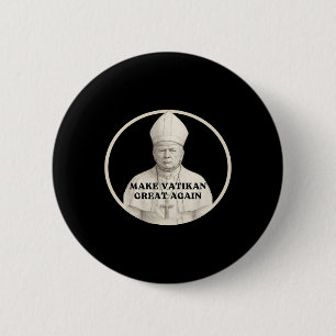 Papst Trump Lustiger Trump Vatikan Christlich Retr Button
