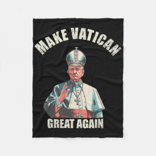 Papst Trump Lustiger Trump Vatikan Christlich Retr Fleecedecke
