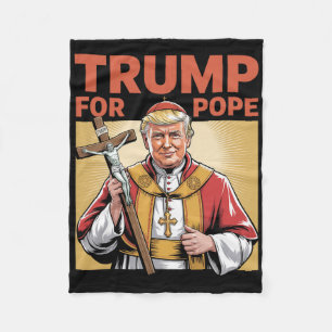 Papst Trump Lustiger Trump Vatikan Christlich Retr Fleecedecke