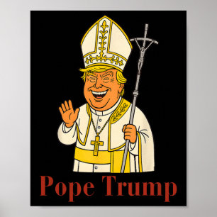 Papst Trump Lustiger Trump Vatikan Christlich Retr Poster