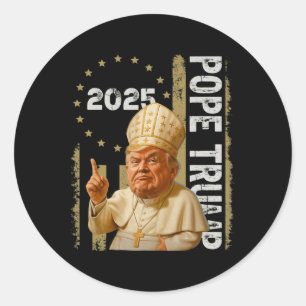 Papst Trump Lustiger Trump Vatikan Christlich Retr Runder Aufkleber