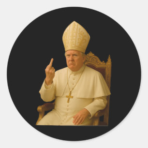 Papst Trump Lustiger Trump Vatikan Christlich Retr Runder Aufkleber