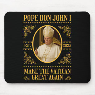 Papst Trump Pope Don John I Funny Political Satire Mousepad