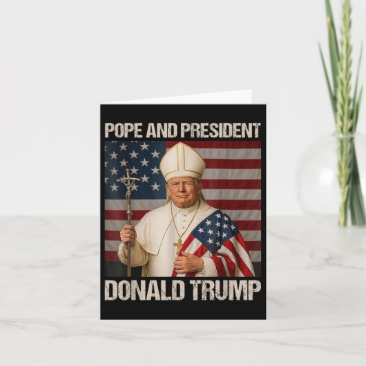 Papst und Präsident Donald Trump Karte (Vorderseite)