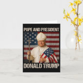 Papst und Präsident Donald Trump Karte (Gelbe Blume)