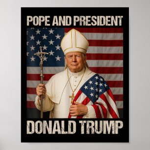 Papst und Präsident Donald Trump Poster