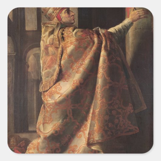 Papst Urban II Quadratischer Aufkleber (Vorderseite)