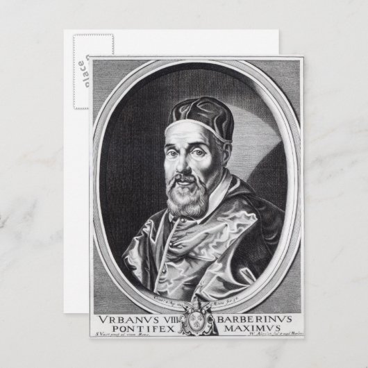 Papst Urban VIII Postkarte (Vorne/Hinten)