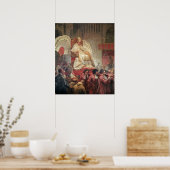 Papst VIII. Petrus am Sedia Gestatoria Poster (Küche)