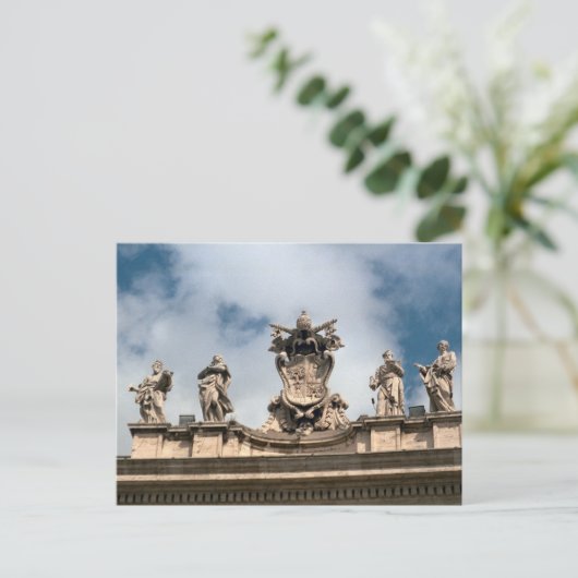 Papstarme über dem Eingang des St. Peter Postkarte (Stehend Vorderseite)