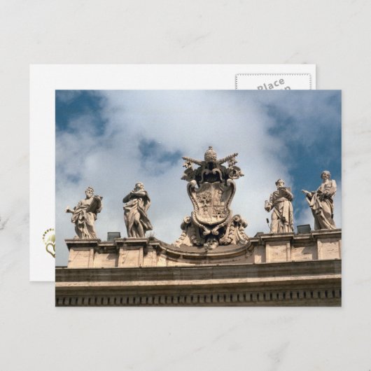 Papstarme über dem Eingang des St. Peter Postkarte (Vorne/Hinten)