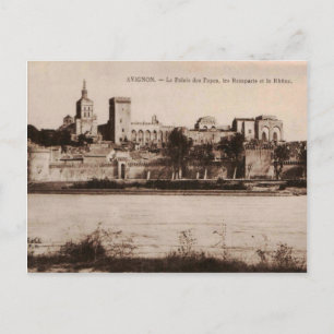 Päpste Palast Avignon Frankreich 1910 Replik Postkarte