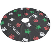 Päpste Pässen Katzenpfähle Weihnachten Fleece Weihnachtsbaumdecke (Schrägansicht)