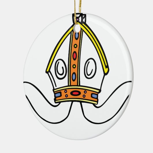 Papsthut Keramikornament (Links)