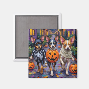 Päpstliche Hunde Trick-oder-Treating Halloween-Kos Magnet