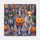 Päpstliche Hunde Trick-oder-Treating Halloween-Kos Magnet (Vorne)