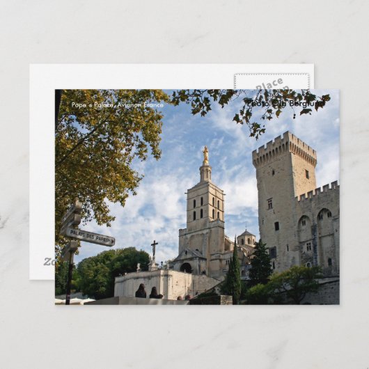 Papstpalast, Avignon Frankreich, P... Postkarte (Vorne/Hinten)