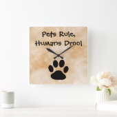 Päpterregelverriegelung Quadratische Wanduhr (Zuhause)