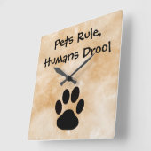 Päpterregelverriegelung Quadratische Wanduhr (Winkel)