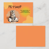 Päpteshop Cat Care Card, Petshop Visitenkarte Begleitkarte (Vorne/Hinten)