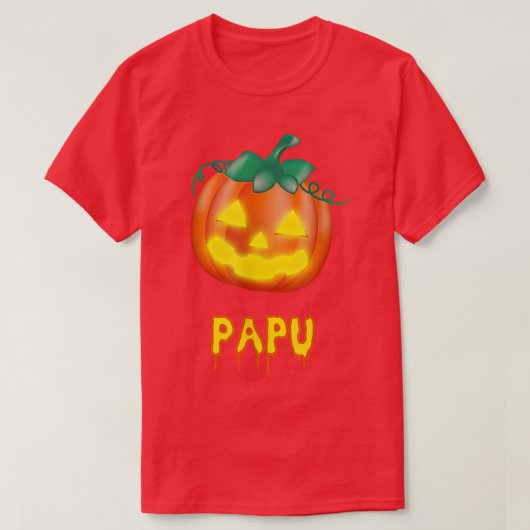 Papu Funny Halloween Family JackOLantern Pumpkin T-Shirt (Design vorne)