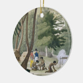 Papu Stamm auf der Insel von Rawak, überziehen 20 Keramik Ornament (Links)