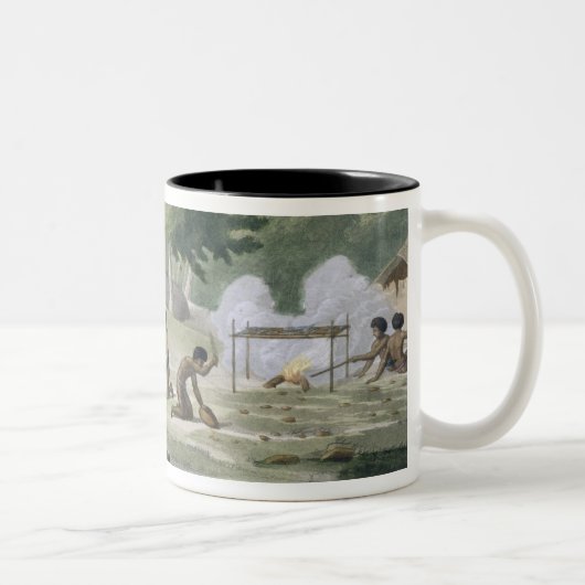 Papu Stamm auf der Insel von Rawak, überziehen 20 Zweifarbige Tasse (Rechts)