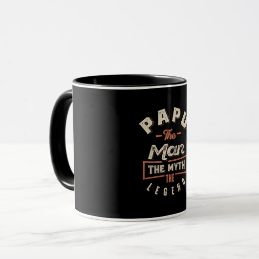 Papu The Man Myth Legend Großvater Geschenk Männer Tasse (Vorderseite Links)