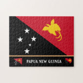 Papua-Flagge & Papua-Land /Papua Neue Guinea Puzzle (Horizontal)
