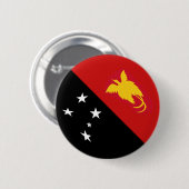 Papua-Neu-Guinea Fisheye Flaggen-Knopf Button (Vorne & Hinten)