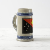 Papua-Neu-Guinea Flagge Bierglas (Vorderseite Links)