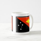 Papua-Neu-Guinea Flagge Kaffeetasse (VorderseiteRechts)