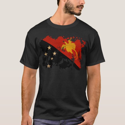 Papua-Neu-Guinea Flagge T-Shirt (Vorderseite)
