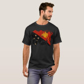 Papua-Neu-Guinea Flagge T-Shirt (Vorne ganz)