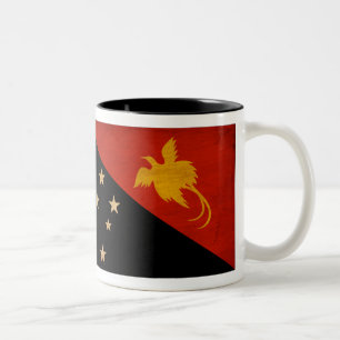 Papua-Neu-Guinea Flagge Zweifarbige Tasse